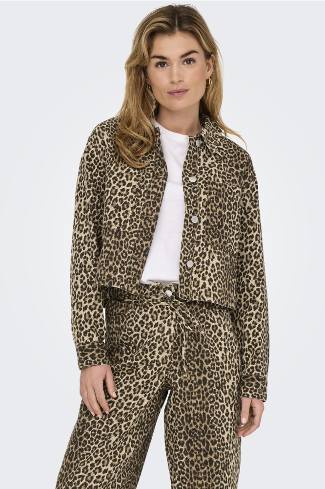 ONLNAOMI AOP JACKET OTW 15347129 Toasted Coconut/LEO